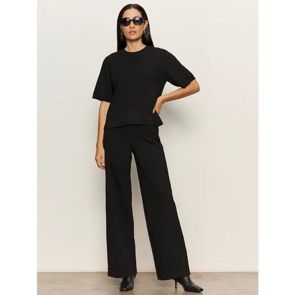 Sanctuary Women's Medium Black Runway Wide Leg High Rise Trouser Pull On G11-18 - Picture 1 of 7